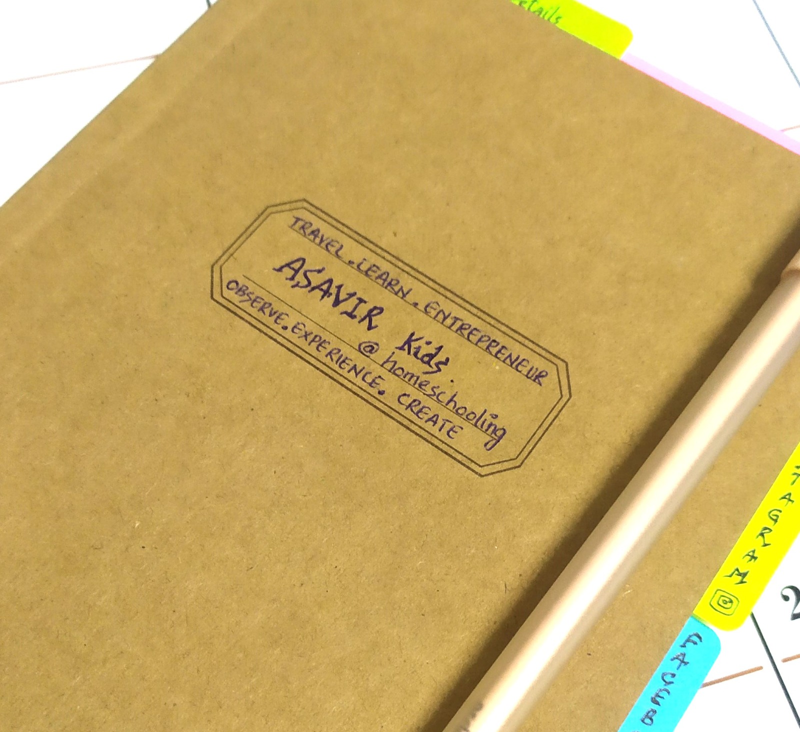 Asavir Kids learning journal
