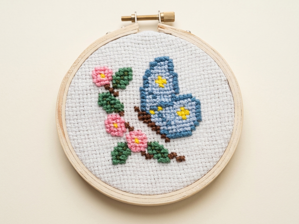 Cross stitch wall hanging